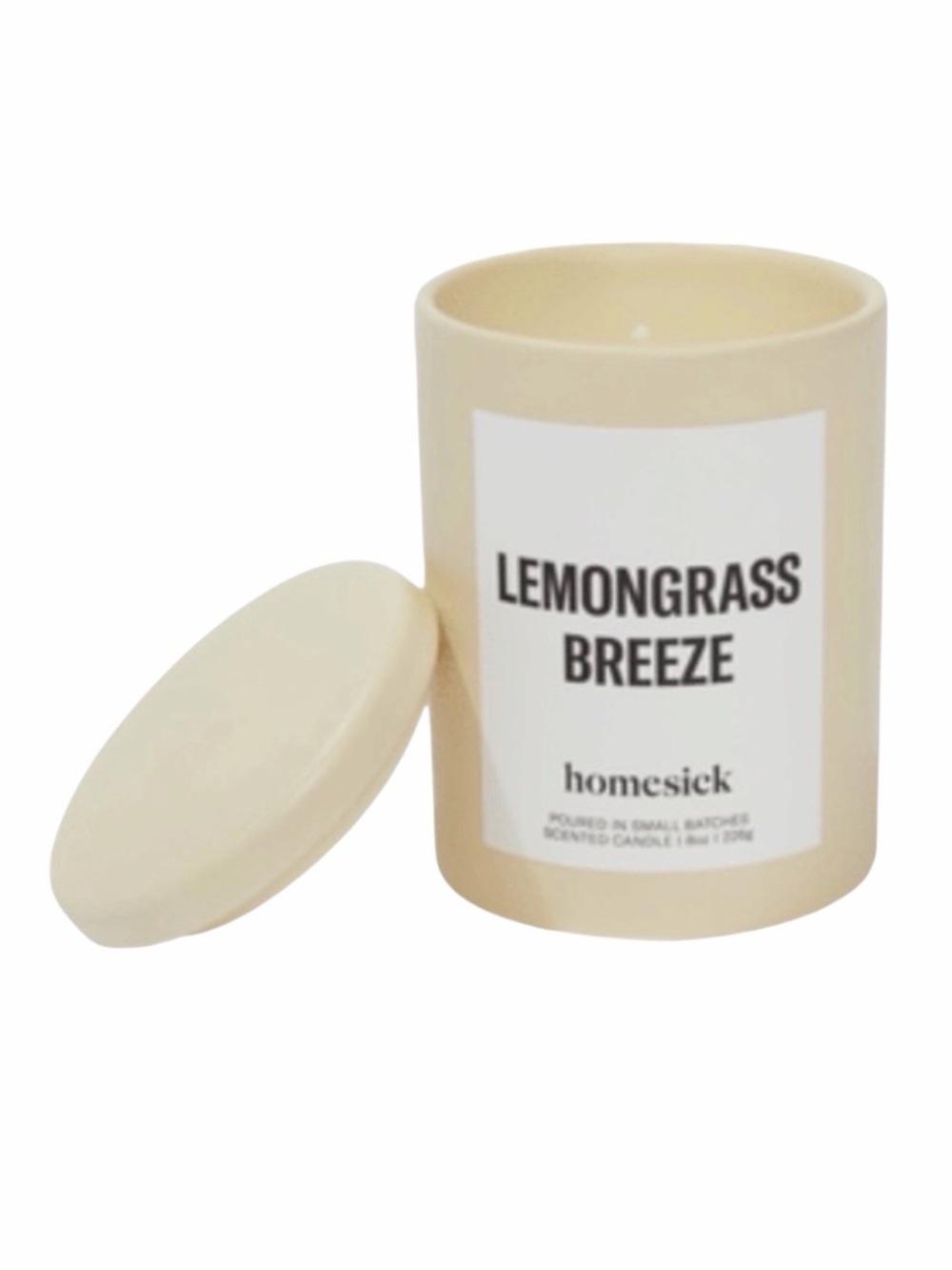 Homesick Lemongrass Breeze Scented Candle NEW